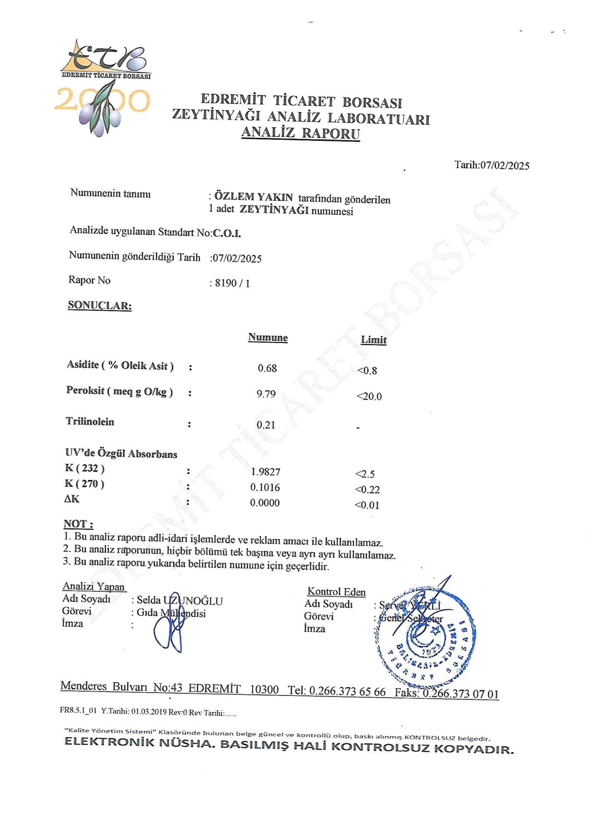 Gıda Güvenliği Sertifikası